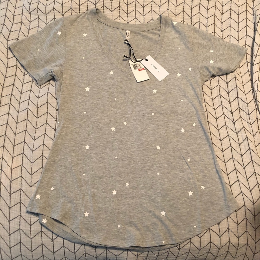 NWT Z Supply heather grey star t